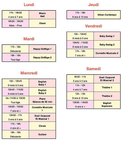 Planning 2022 - 2023