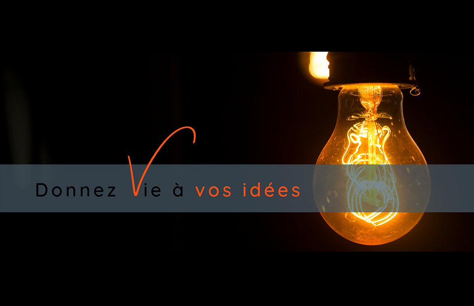 Bandeau Dexterity avec ampoule décorative et slogan Donnez vie à vos idées