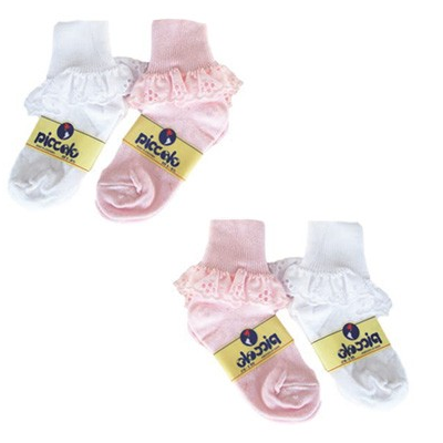 Thumbnail: PSG4026B Girls Eyelet Lace Trim Anklet