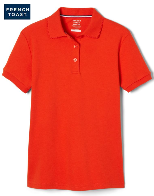 Thumbnail: SA9423 Girls Short Sleeve Interlock Polo With Picot Collar