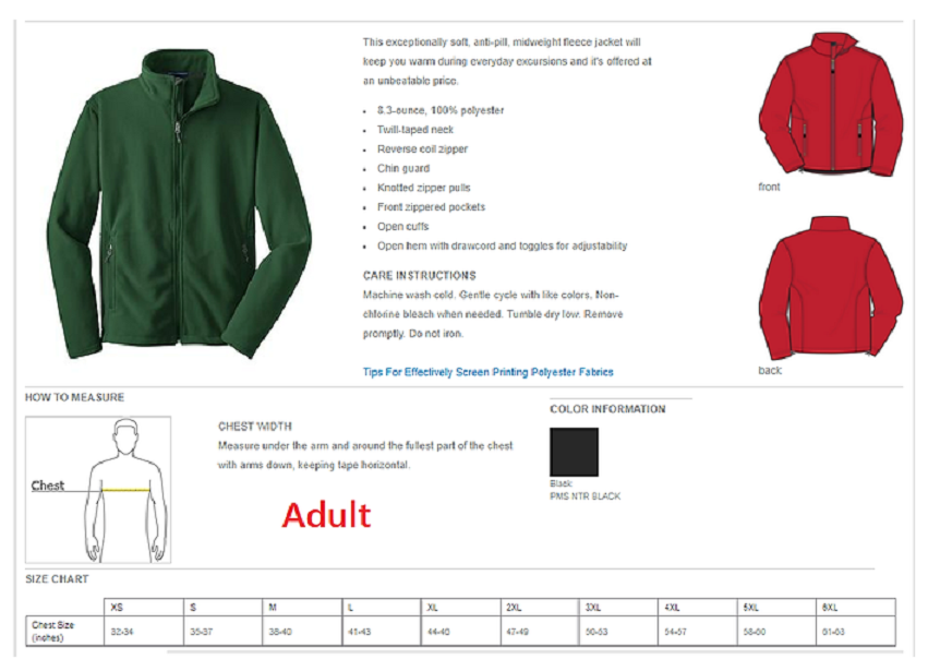 Thumbnail: #6 BCP Zip Up Fleece Jacket with Logo