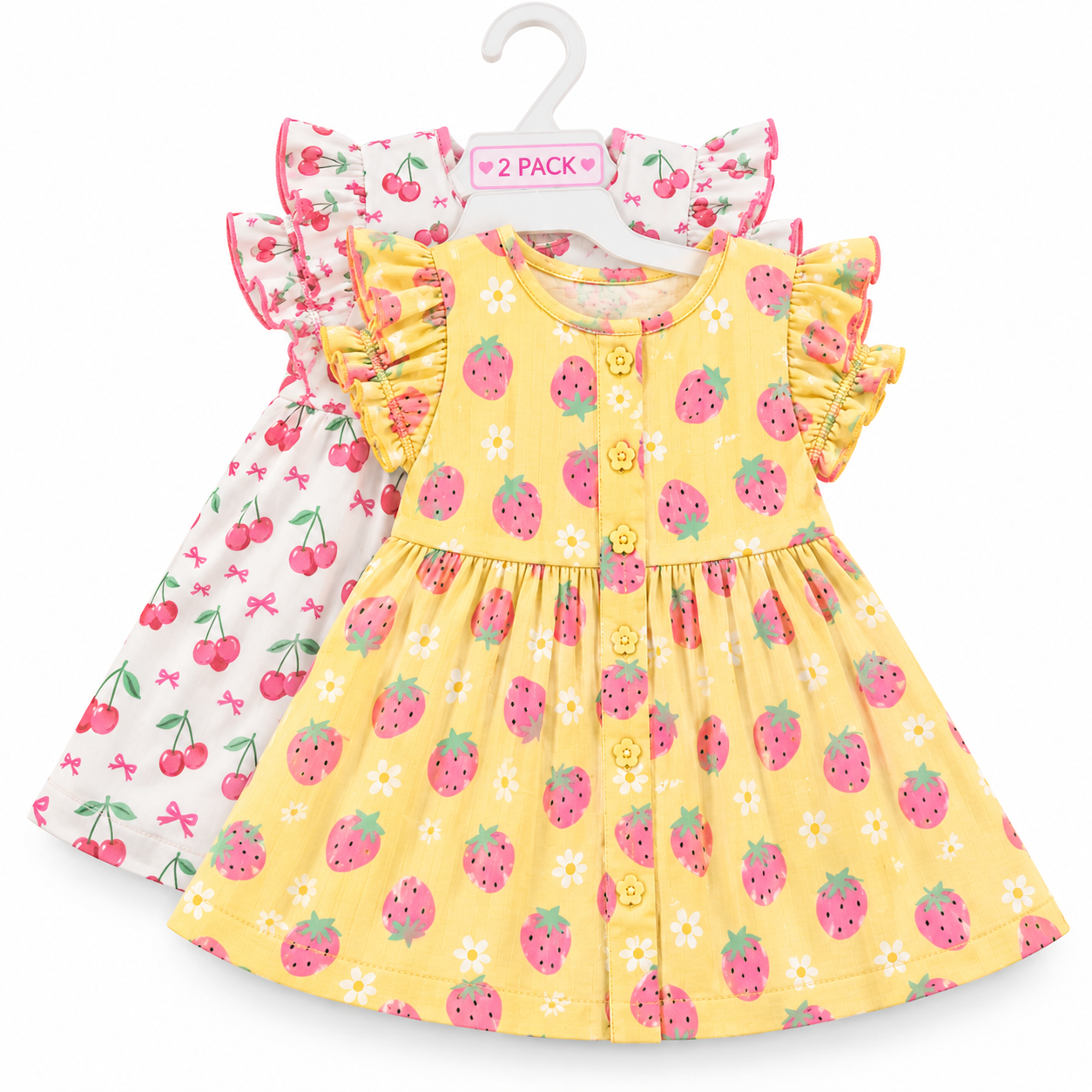 D94714 Girls 0-9M 2PK Dress