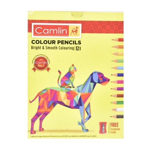 Camlin Colour Pencil Half Size 12 Shades