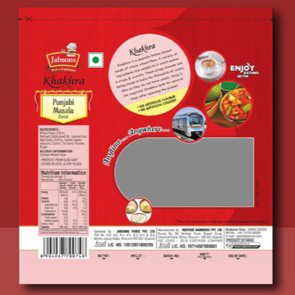 Jabsons Spicy Masala Vacuum Pack Khakhra 180g