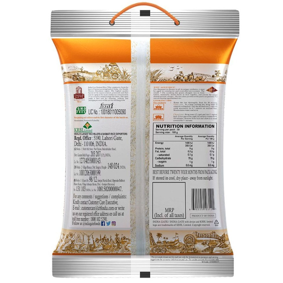 India Gate Tibar Rice 5Kg