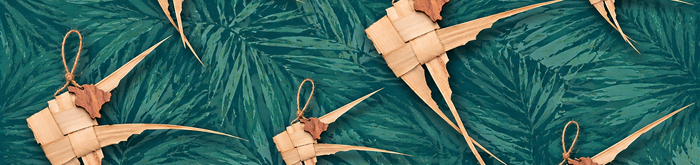 Woven Fish on Tropical Teal Leaves.png