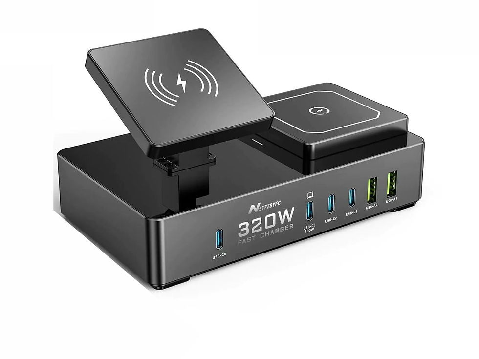 Thumbnail: Wireless Charger 8 in 1 320W USB C Charging Station Magnetic Travel Wireless Cha