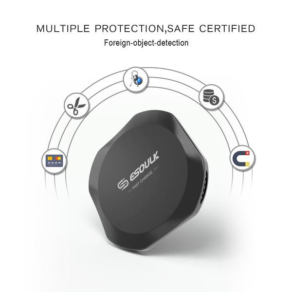 Thumbnail: Esoulk QI Certified 10W Wireless Charging Fast Charger Pad
