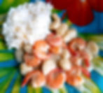 Drombrés de Crevettes au lait de coco