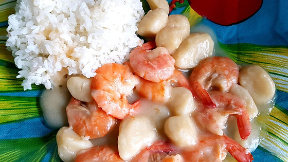 Drombrés de Crevettes au lait de coco