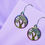 Thumbnail: Iridescent Metallic Golden Tree of Life Dangle Earrings