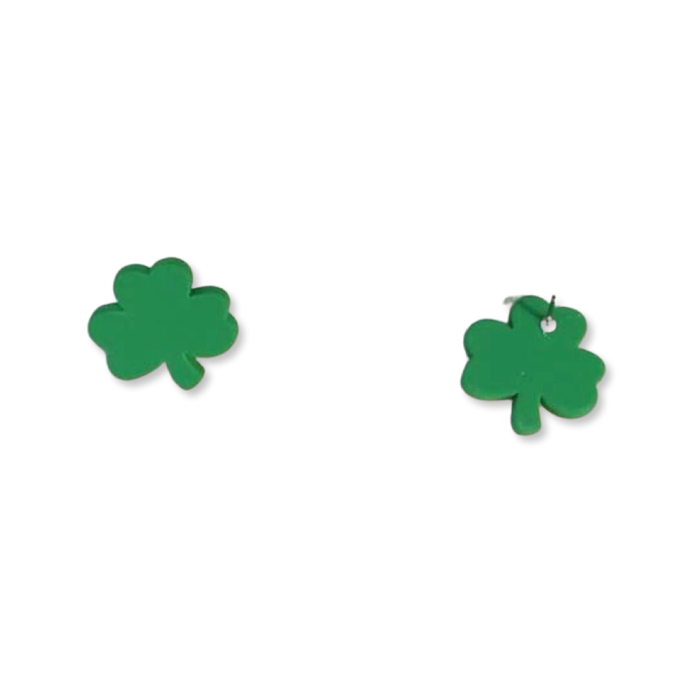 Thumbnail: Foam Shamrock Stud Earrings