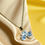 Thumbnail: Rhinestone & Gold Shamrock Necklace