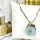 Thumbnail: Peekaboo Daisy & Gold Four Leaf Clover Necklace