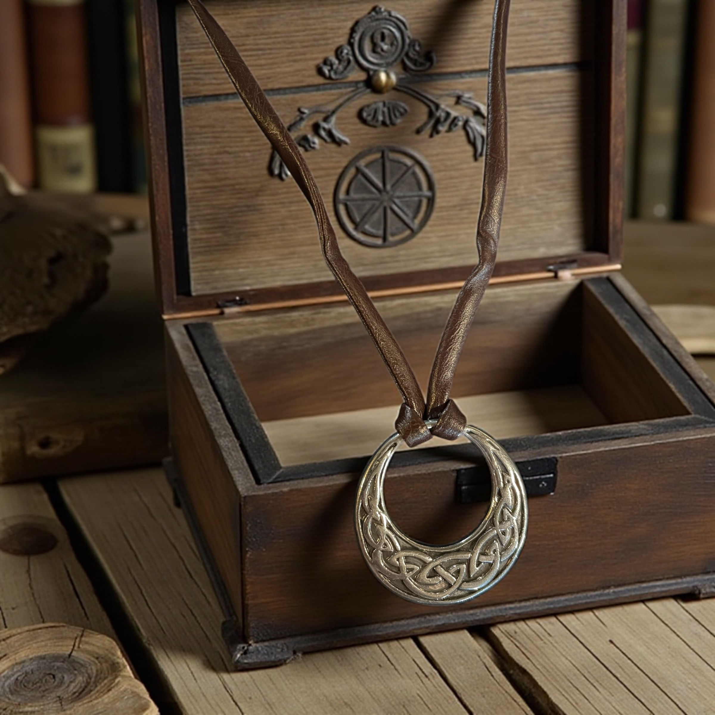 Reversible Silver and Two-Toned Adjustable Faux Leather Necklace