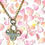 Thumbnail: Modern 4-leaf clover Cutout Love & Rhinestone Fashion Necklace
