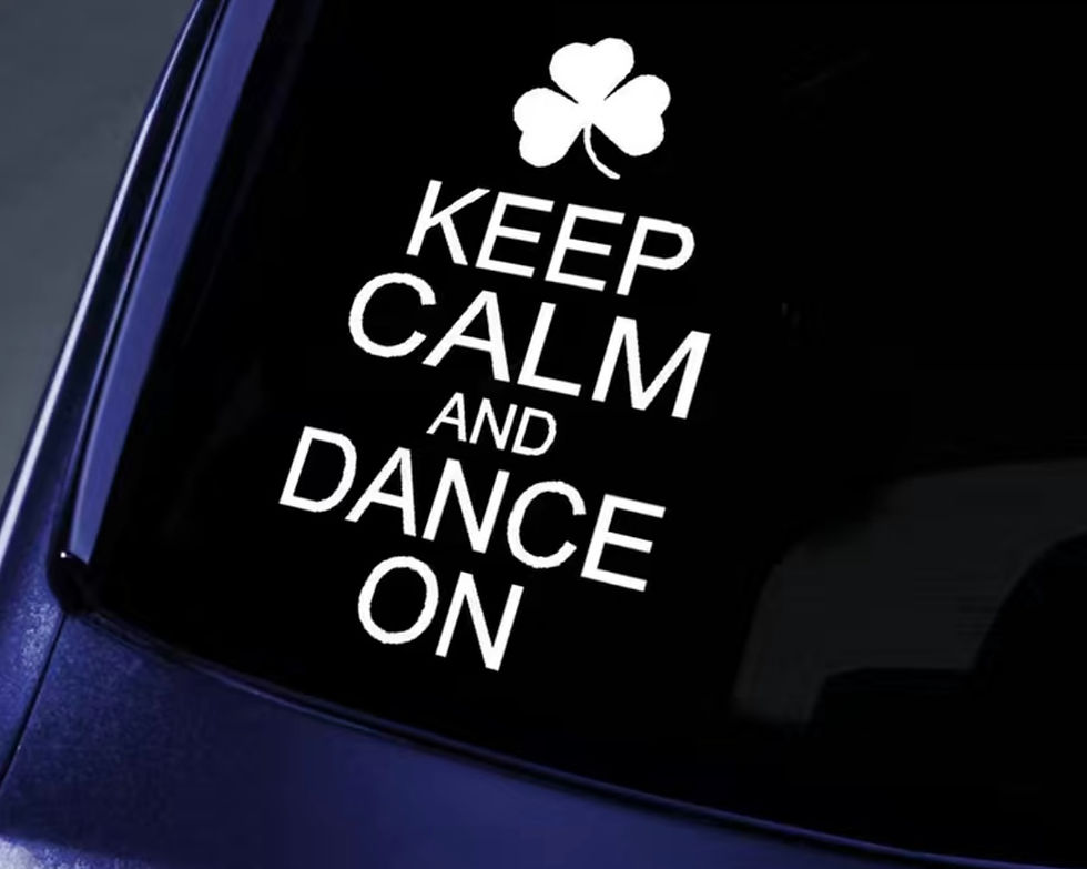 Thumbnail: Keep Calm and Dance On - Irish Dance Car Decal