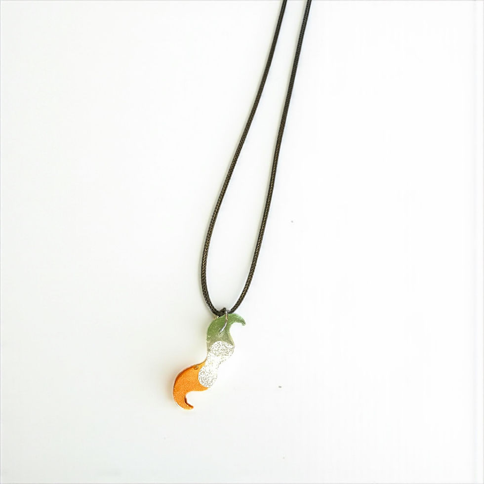 Thumbnail: Irish Flag Colored Mustache Necklace