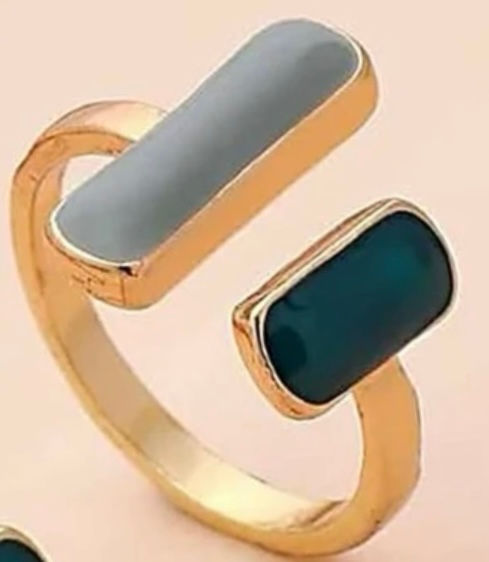 Thumbnail: Green & Grey Wrap Ring