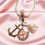 Thumbnail: Petite Pink & Rhinestone Forever Love, Anchor, &Horseshoe 4-leaf Clover Necklace