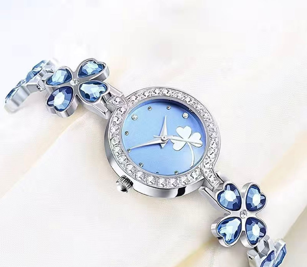 Thumbnail: Rhinestone Shamrock Watch-4 Colors