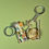 Thumbnail: 1968 Irish Penny & Authentic Irish Dancer Crystals Keychain Set