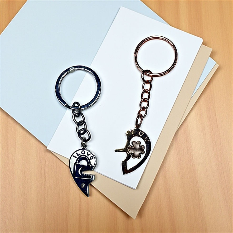 Thumbnail: BFF / Love Clover Heart + Key Keychain Sets