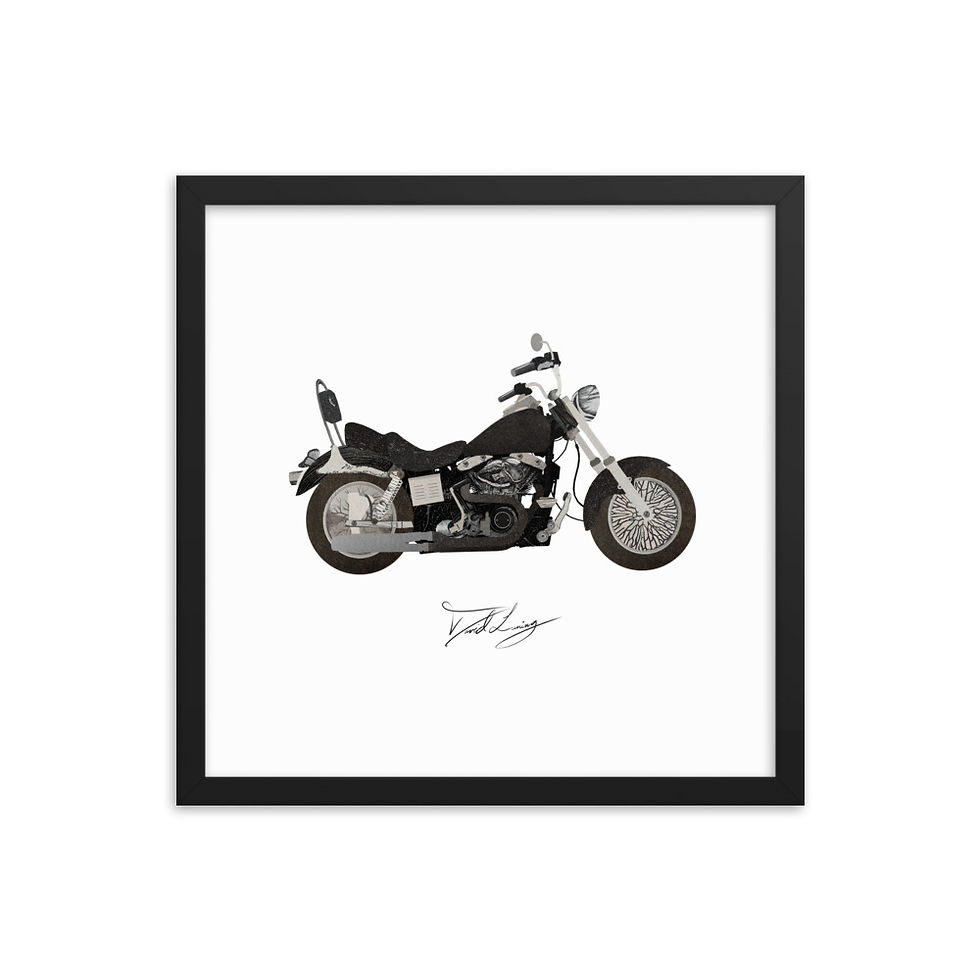 Thumbnail: Framed Motorcycle Collage poster