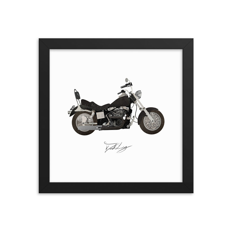 Thumbnail: Framed Motorcycle Collage poster