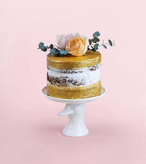 Golden Floral Cake