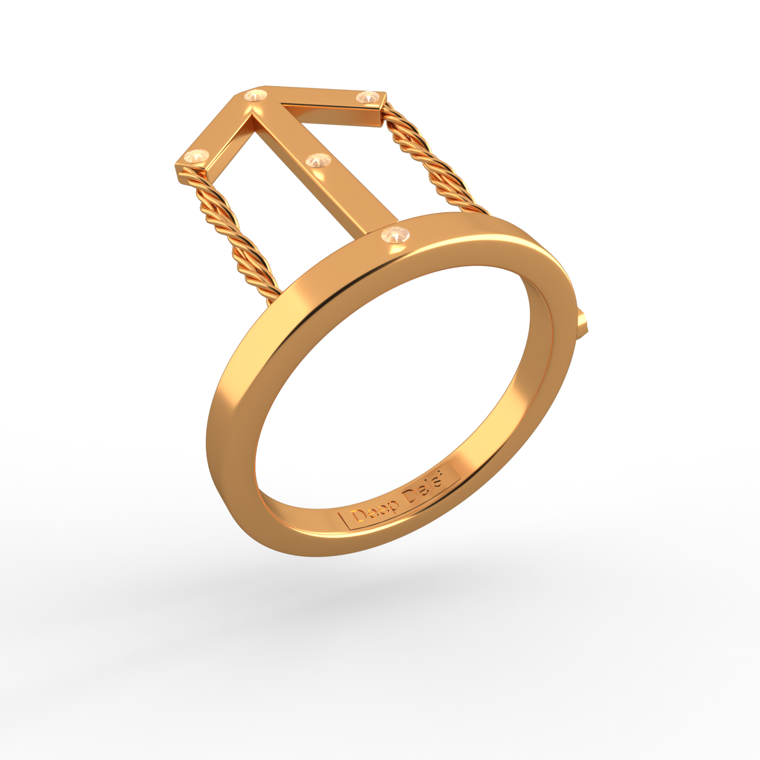 CLOCK CROWN BRACELET, DIAMONDS Yellow gold 7.1ds