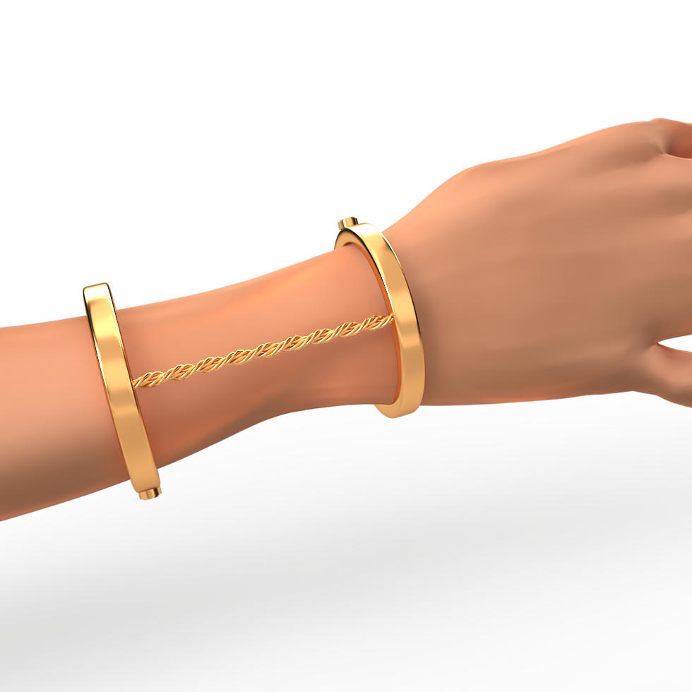 Thumbnail: CHAIN TOUCH BRACELET, Yellow gold 18