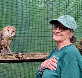 Beth Shoaf with Barn Owl at Wild Works.jpg