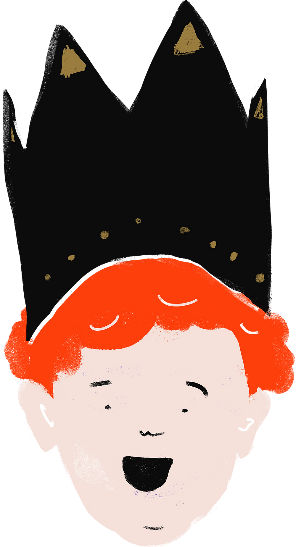 Cartoon boy with a crown