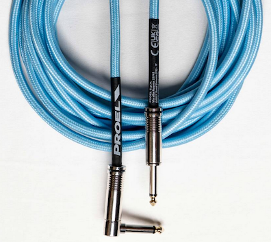 Miniatura: PROEL BULK120CLU3BL Cavo Jack/Jack90 3 mt Azzurro