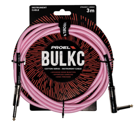 PROEL BULK120CLU3PK Cavo Jack/Jack90 3 mt Pink