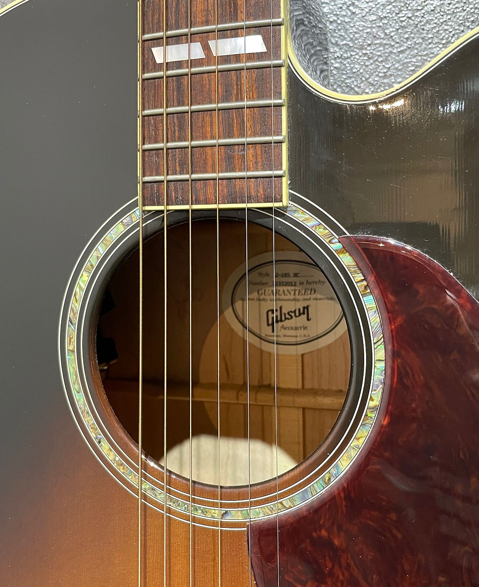 Miniatura: GIBSON J-185 EC Vintage Sunburst 2012 Ex Andrea Braido