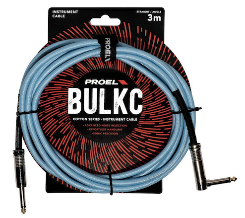 PROEL BULK120CLU3BL Cavo Jack/Jack90 3 mt Azzurro