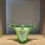 Miniature : Petit vase vert 70's en criqtal Val St Lambert