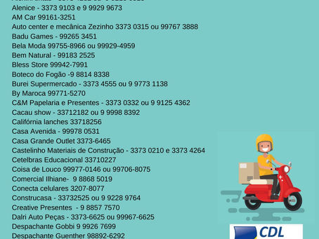 Estabelecimentos que estão fazendo delivery!