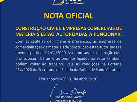 Liberado atividades de construção civil