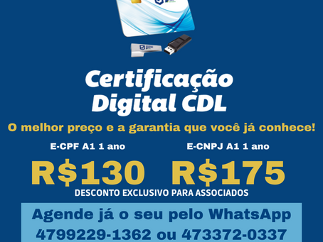 Certificado digital CDL Guaramirim