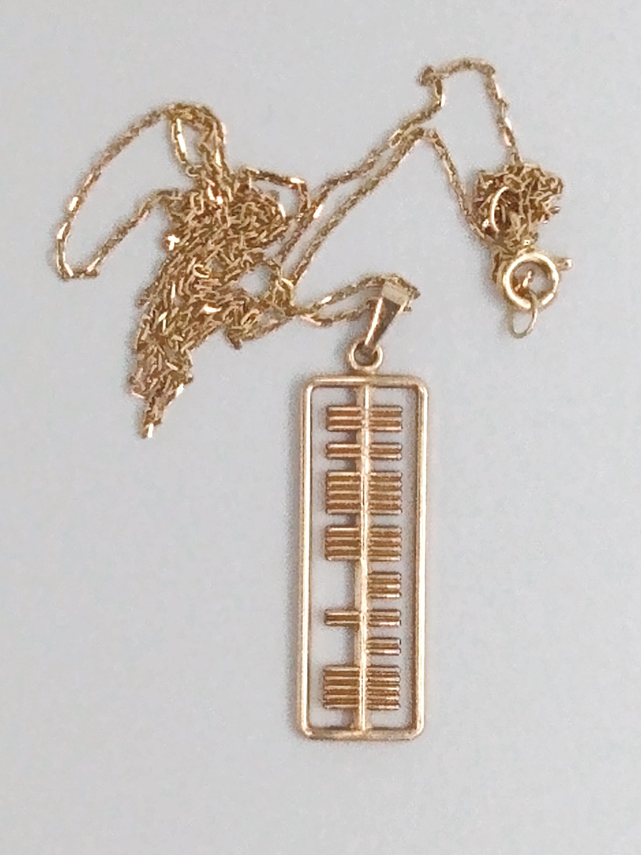 14K Gold Ogham Necklace, by Brian DeStaic