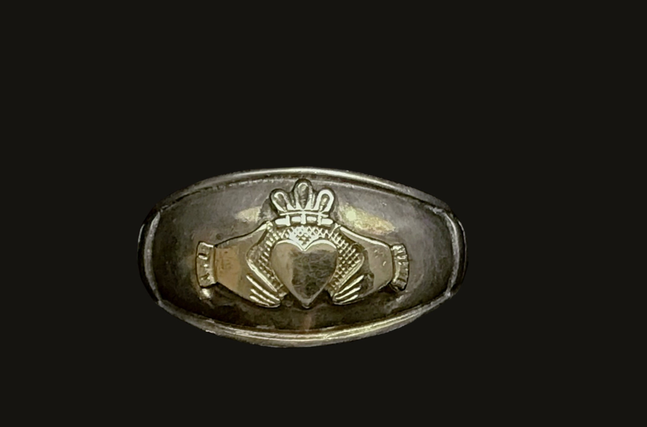 Silver and 10K Gold Claddagh Ring