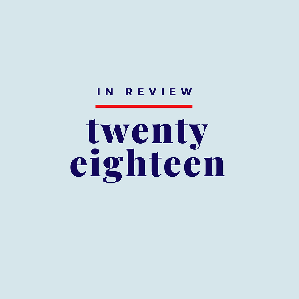 Image reads In Review: 2018