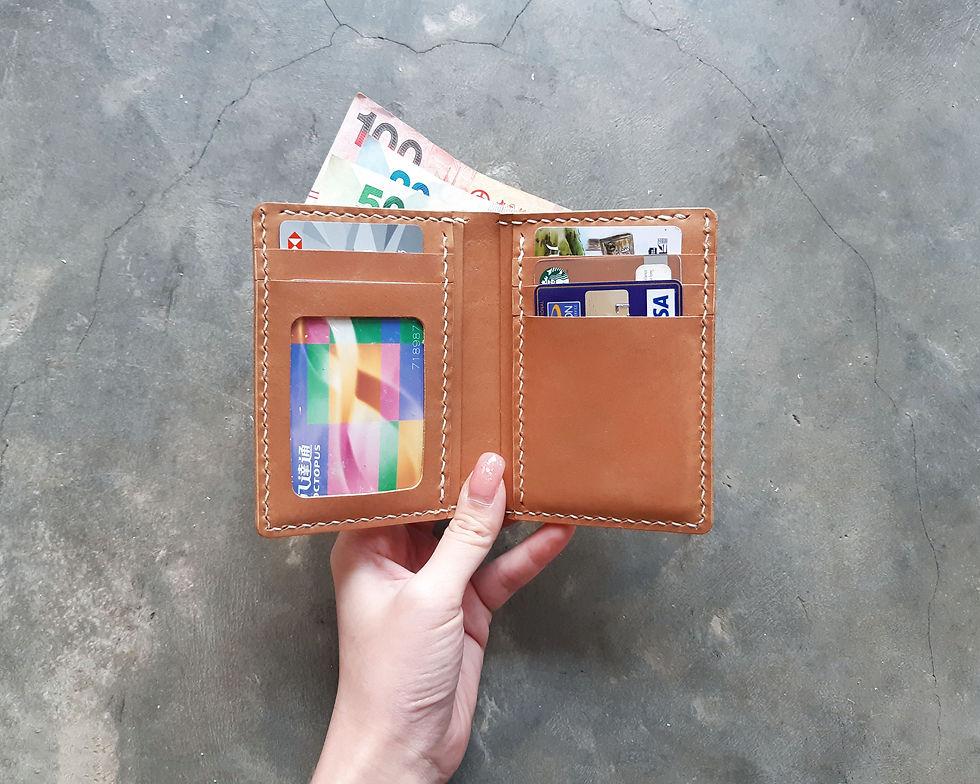 縮圖：直身短銀包｜手縫皮革｜香港製造