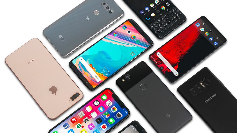 Various smartphones