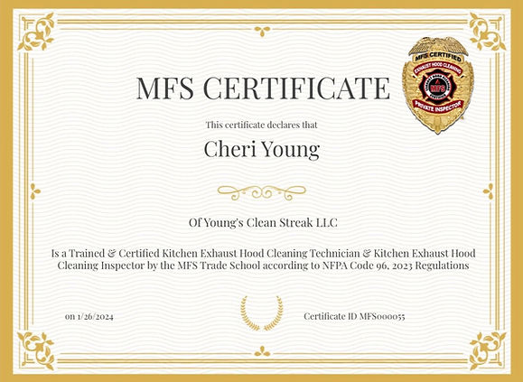 MFS Certificate