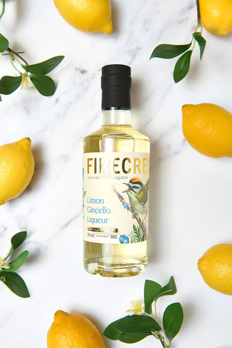 Bottle product photographed with simple styling for brand use.