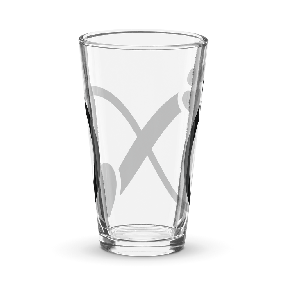 Thumbnail: Dog Paw Infinity Heart Shaker Pint Glass 16oz